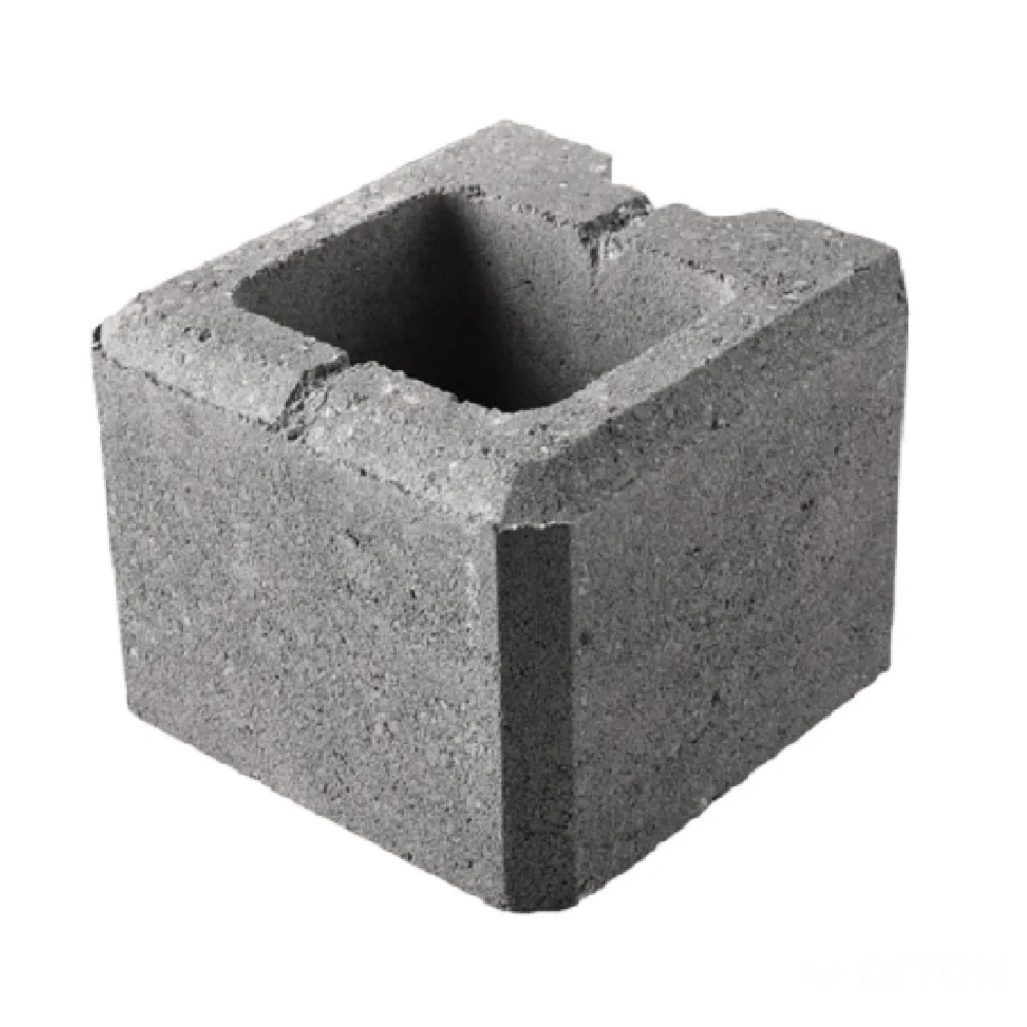 E-shop DITON Murovací prvok VISO koncový polovičný melír prírodný 20 x 20 x 15 cm