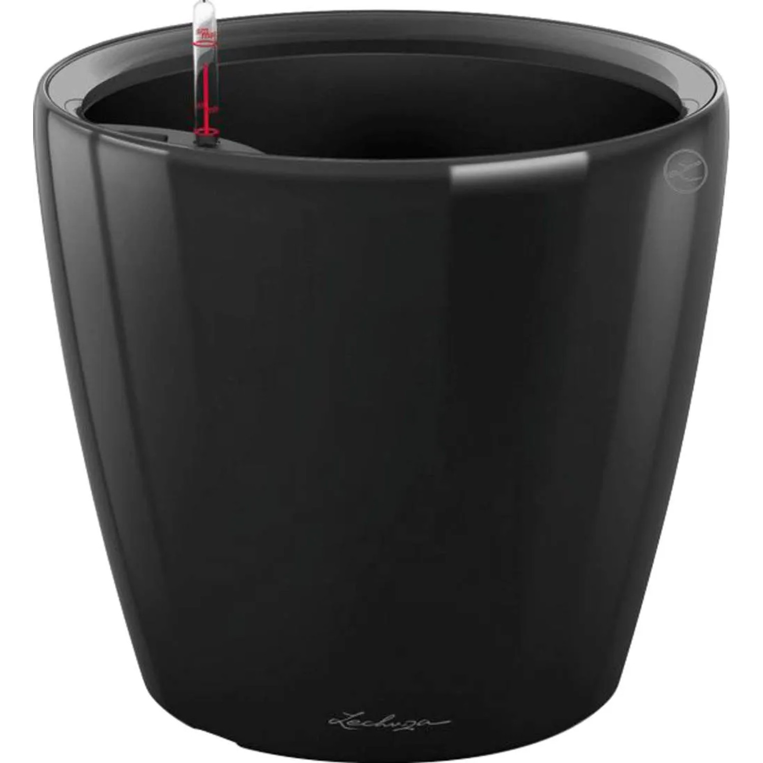 E-shop Lechuza Kvetináč Classico Premium LS 35, čierna vysoko lesklá, pr. 35 x 32 cm
