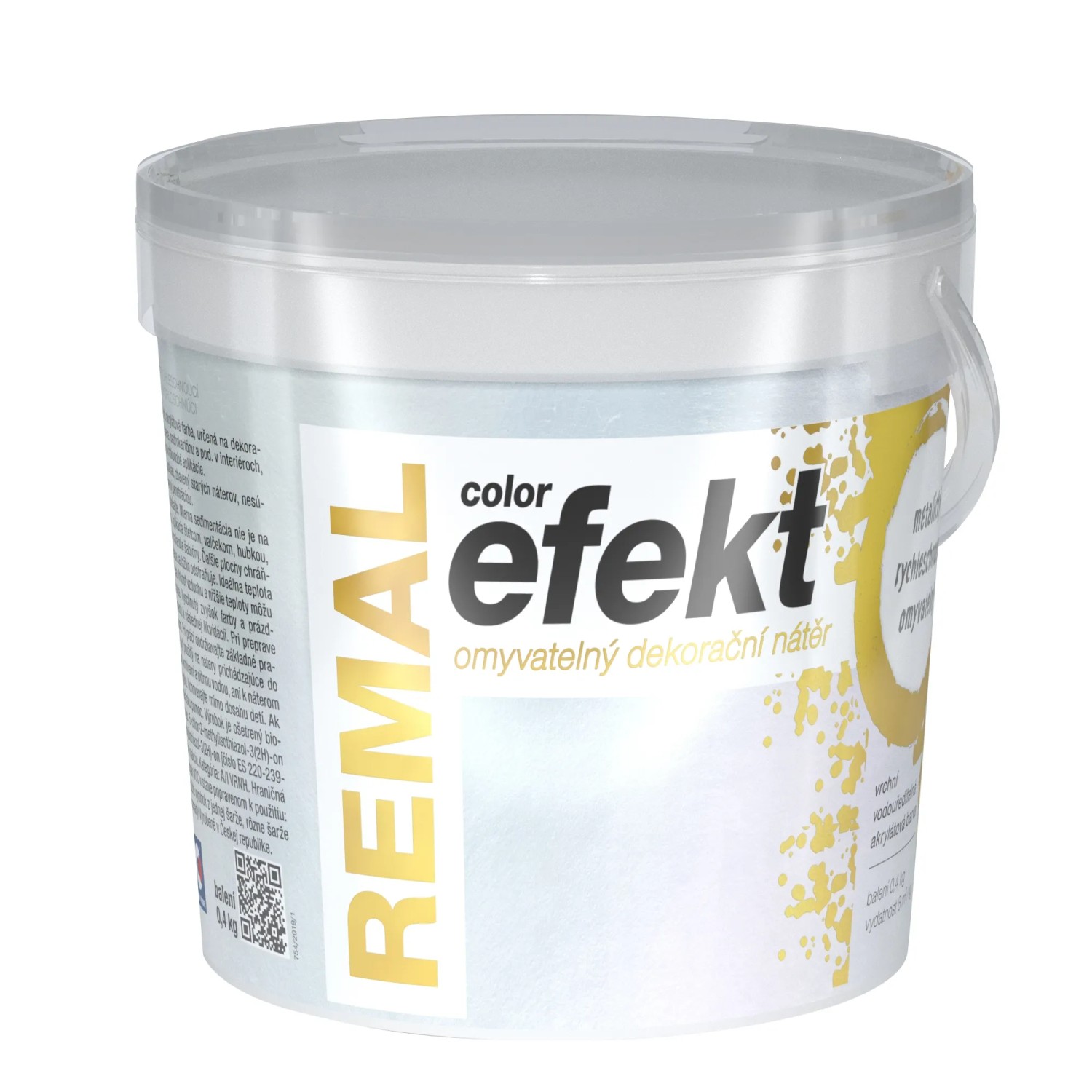 E-shop REMAL Umývateľný dekoračný maliarsky náter Color Efekt 0910 perleť.strieb. 400 g