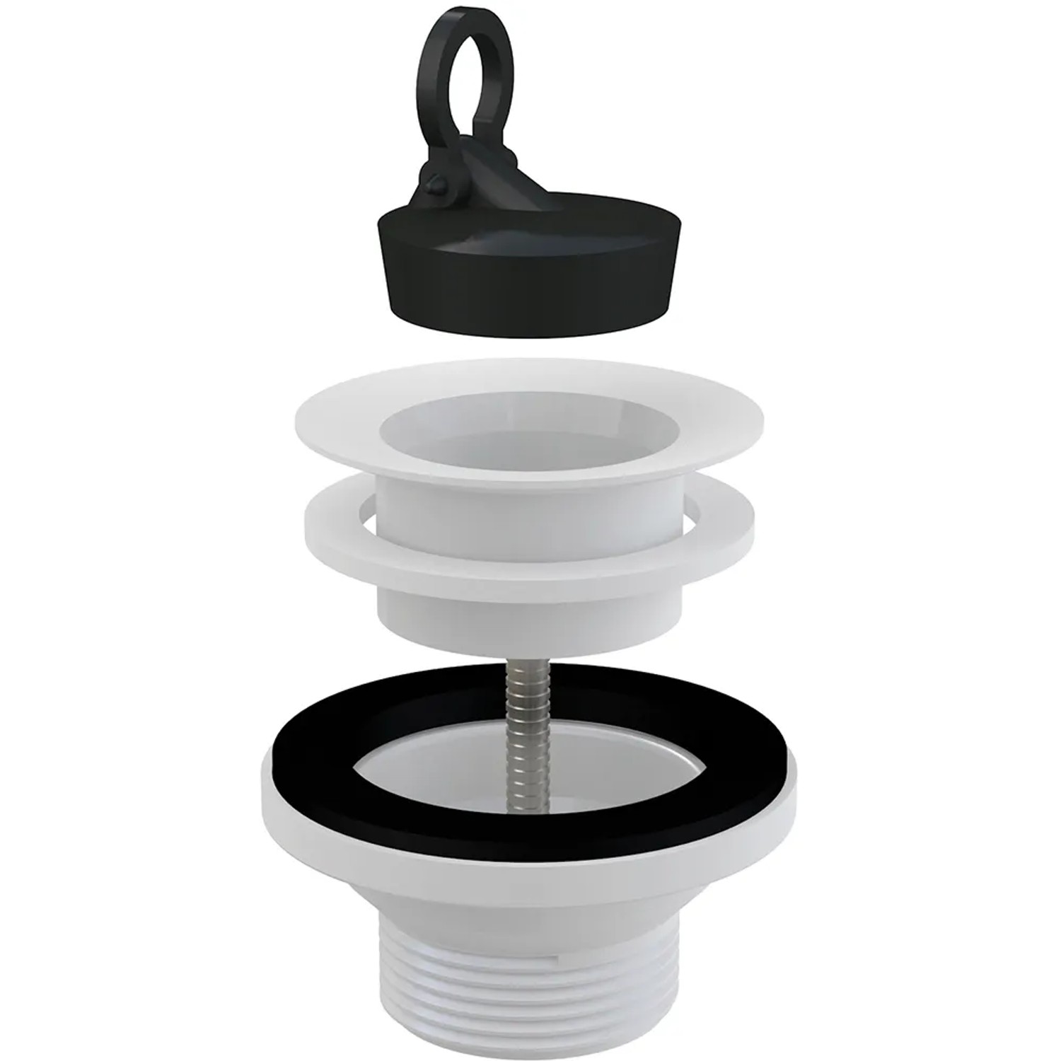 E-shop Alca Výpusť umývadlová A32 s plastovou mriežkou pr. 62 mm, gum. zátka, 5/4"