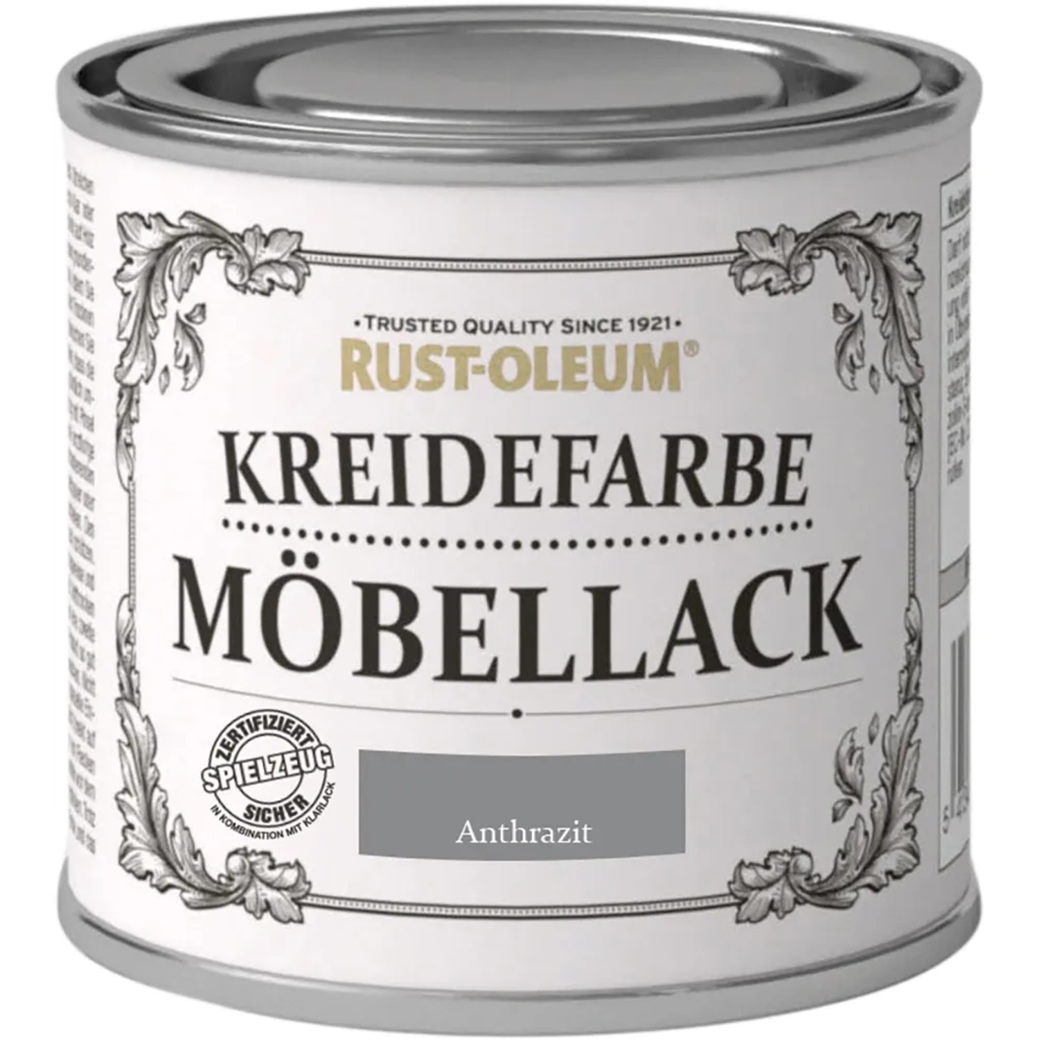E-shop Rust-Oleum Kriedová farba na nábytok, antracitová matná, 125 ml