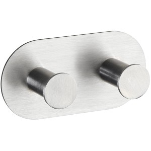 Wenko Cona Duo nástenný hák, matná nehrdzavejúca oceľ, samolepiaci na uteráky a ďalšie.