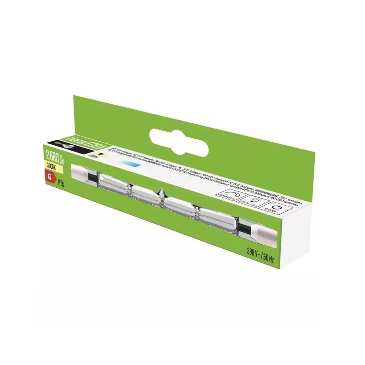 E-shop EMOS Lineárna halogénová žiarovka J118, 140 W, R7s, 3000 K, teplá biela
