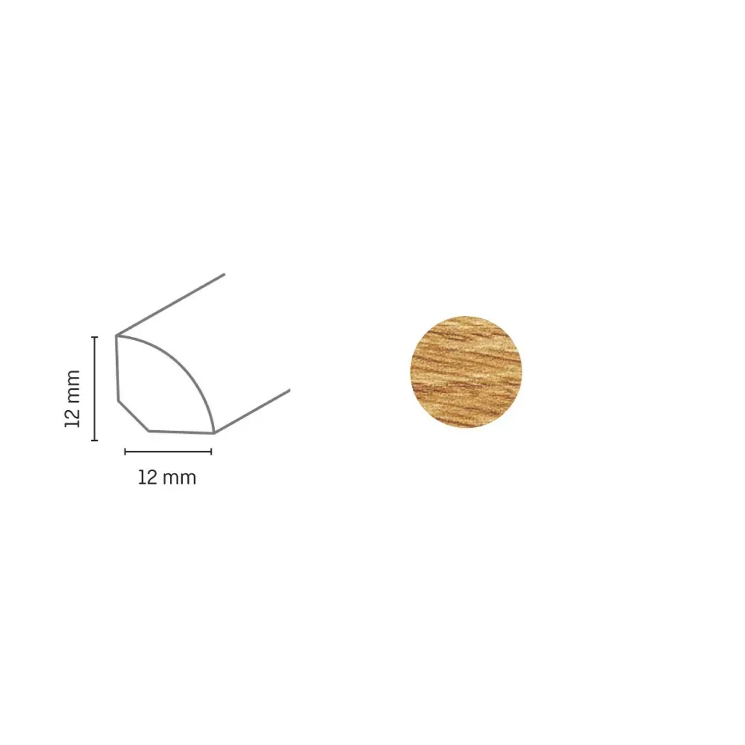 E-shop Döllken Profiles Lišta VS 12 PVC pre laminát, 2171 tmavý dub, 12 x 12 x 2500 mm