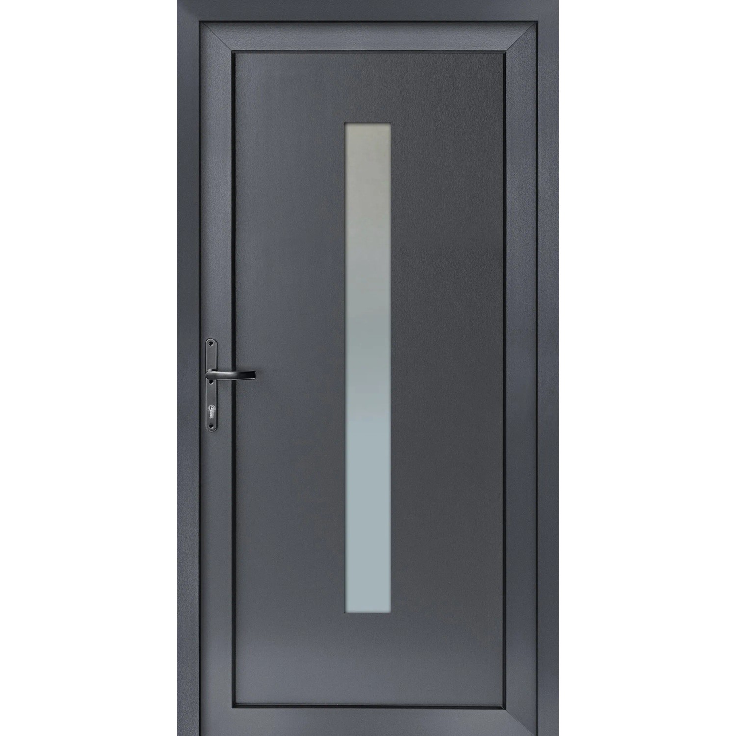 E-shop TeraGlass Plastové vedľajšie vchod. dvere 6komorové antracit/biela 100x210 cm, Ľ