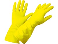 Domáce pracovné rukavice Soft z prírodného kaučuku, 1 pár, žltá, veľ. L