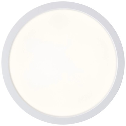 Biele okrúhle LED stropné svietidlo Varano, priemer 27,5 cm, do kúpeľne a obývacej izby.