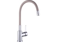 Drezová stojanková batéria s elastickým ramenom béžová chróm