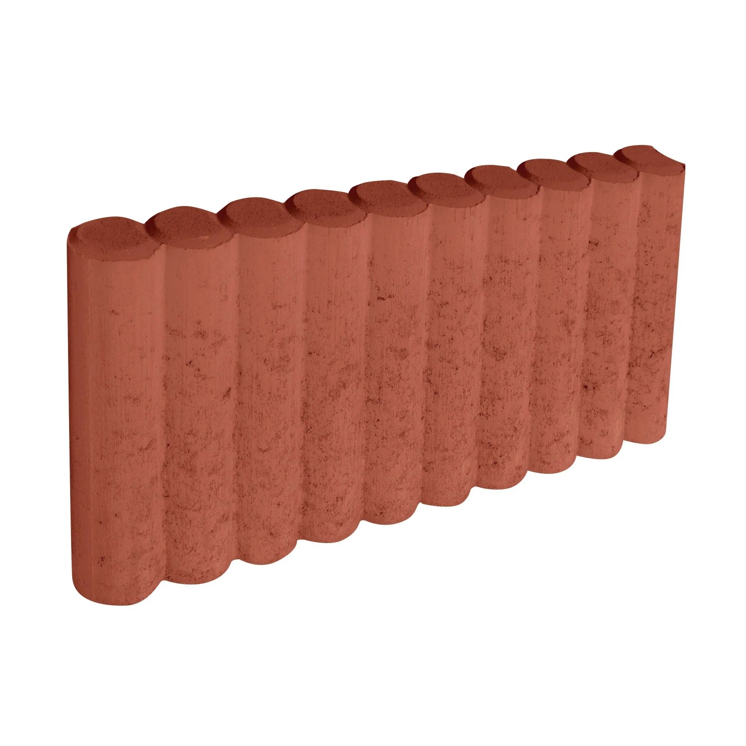 E-shop DITON Palisádový obrubník červený 50 x 6 x 25 cm
