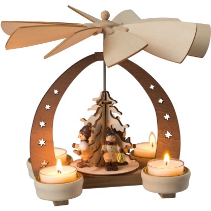 HGD Stolová pyramída Deti v zime, 16 x 12 x 19 cm