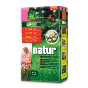 Balenie trávneho semena AROS 'Natur' pre kvetinovú lúku, 0,5 kg.