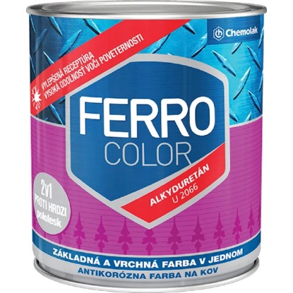 Chemolak Základná a vrchná farba U 2066 FERRO COLOR POLOL./1805, 2,5 l