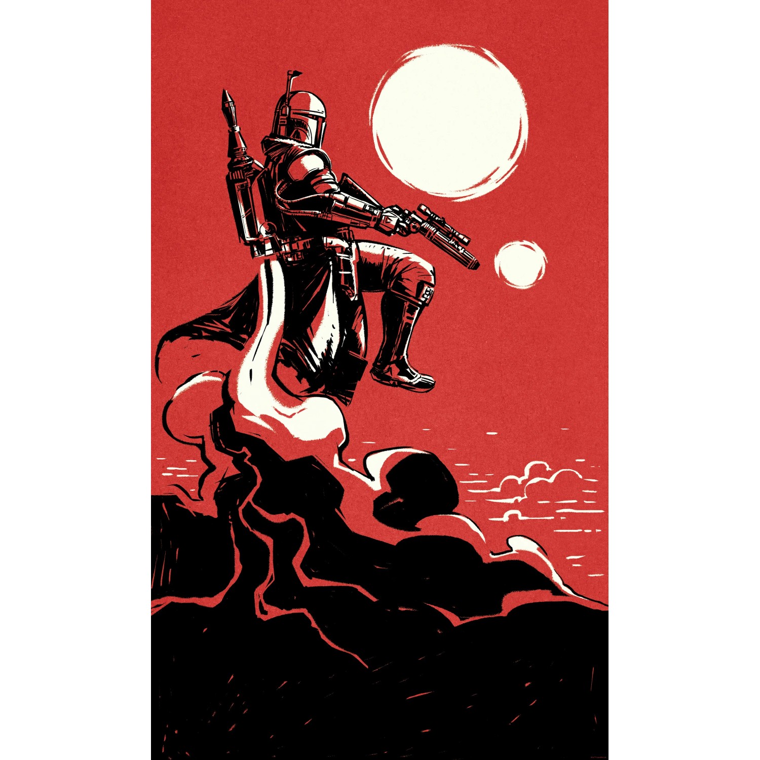 E-shop Komar Vliesová fototapeta Star Wars Boba Fett Bounty Hunter 150 x 250 cm