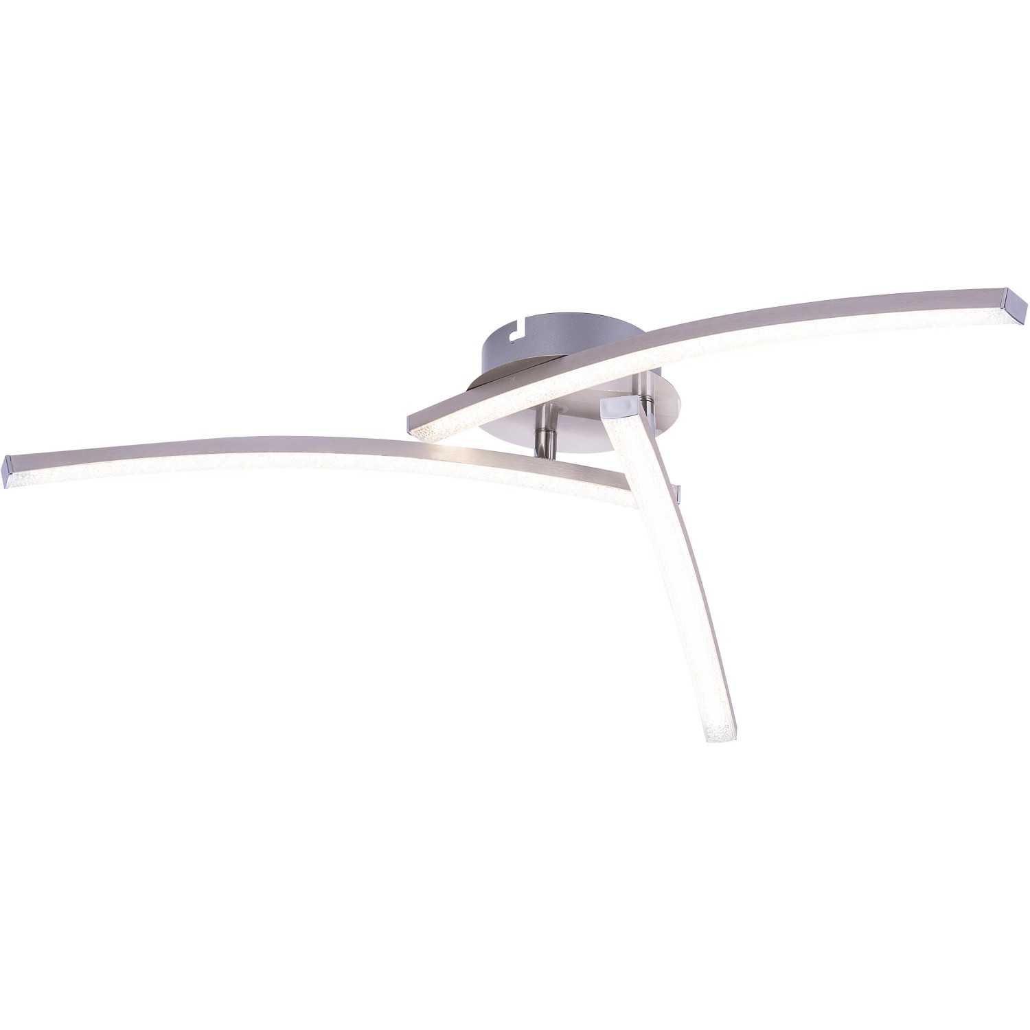 E-shop GLOBO LED stropné svietidlo TANSY, 18 W, nikel, pr. 60 x 12,5 cm