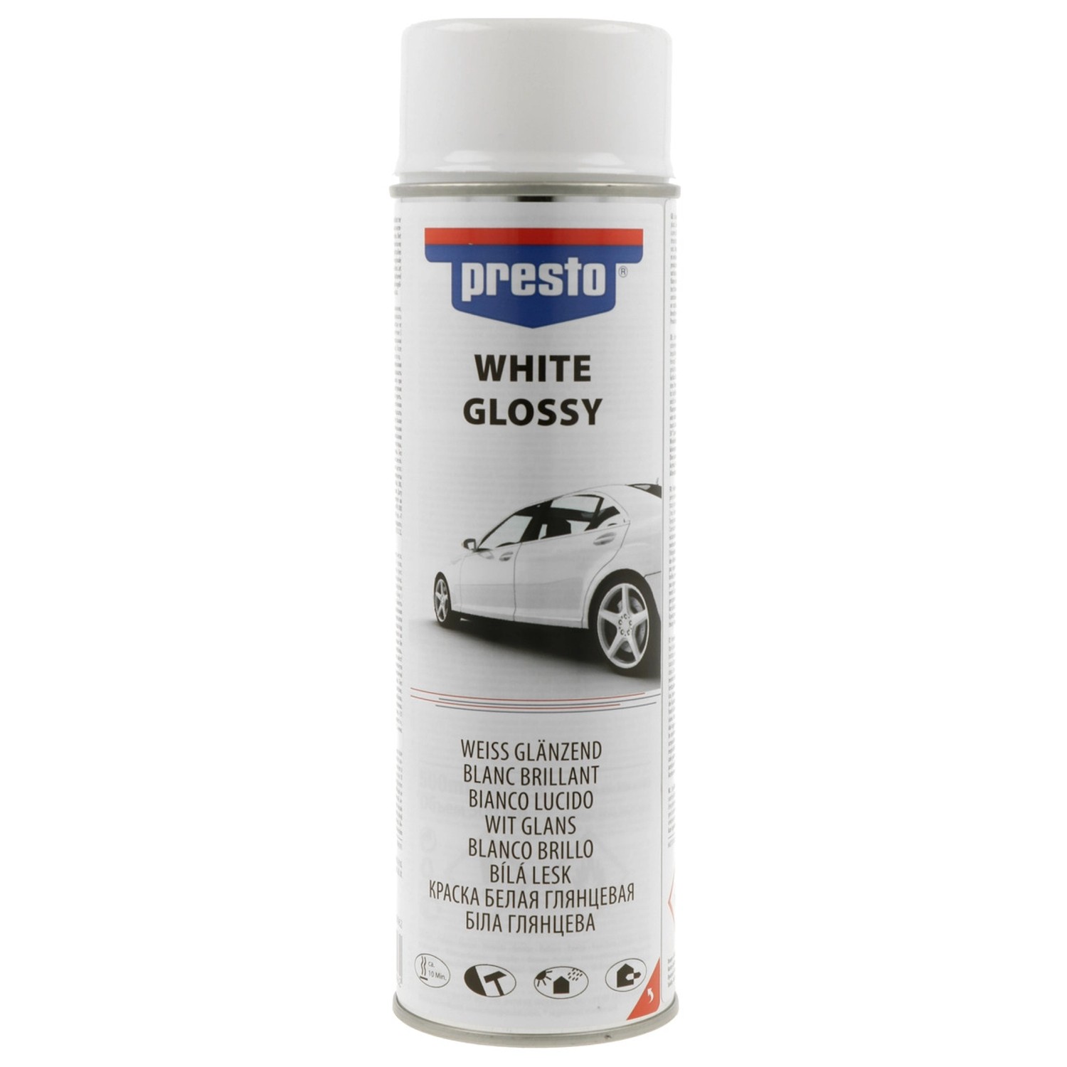 E-shop Presto lak v spreji 500 ml lesklý biely