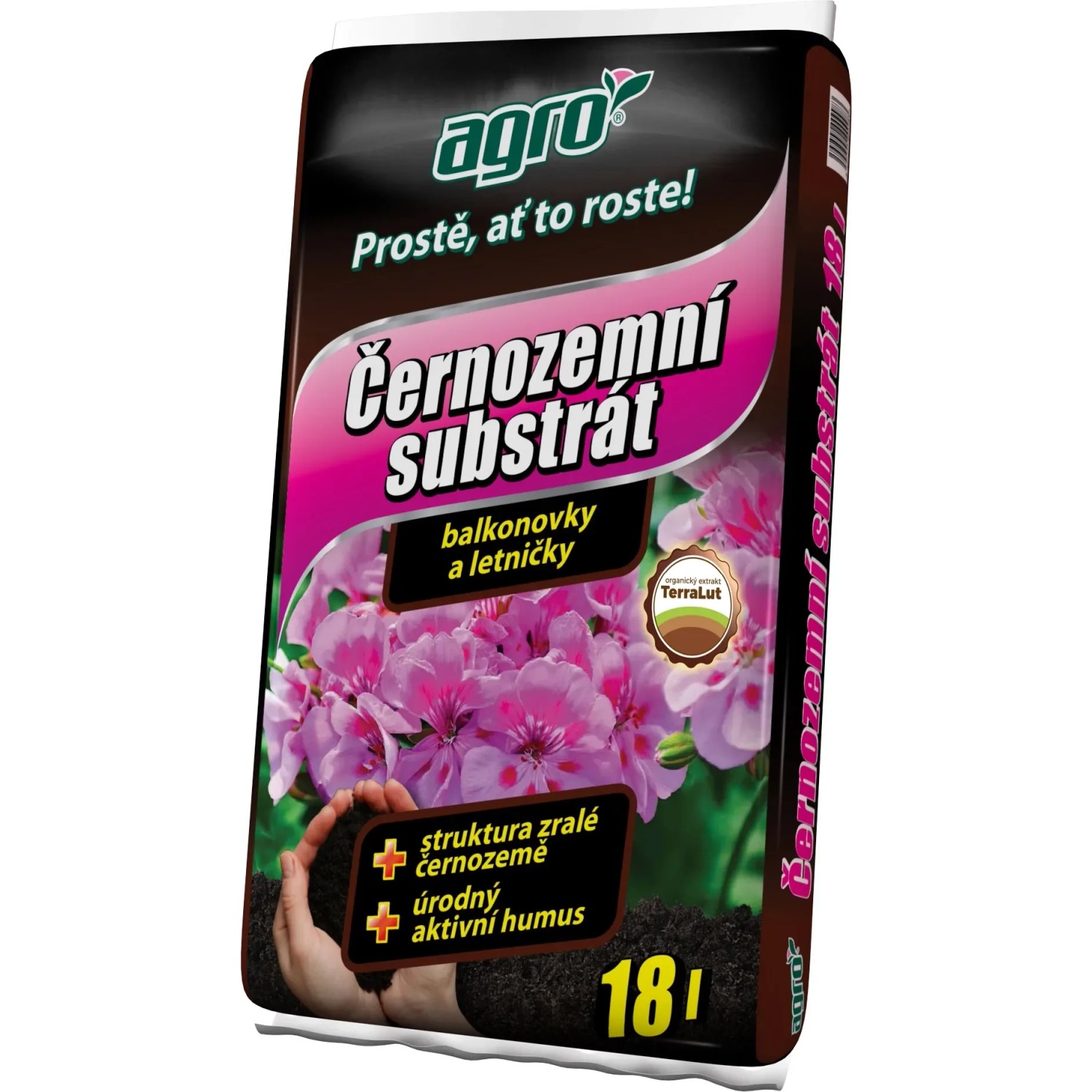 E-shop AGRO Čiernozemný substrát pre balkónovky a letničky 18 l