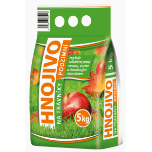 Balenie jesenného hnojiva na trávnik, 5 kg, na posilnenie proti mrazu a chorobám.