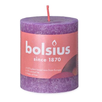 Bolsius Sviečka valcová Rustic Vibrant Violet 68 x 80 mm