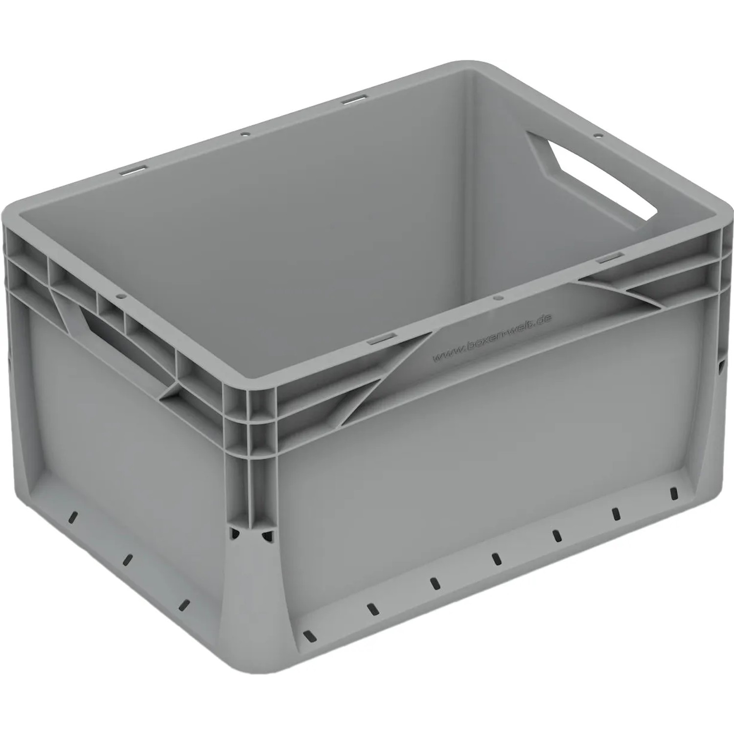 E-shop Surplus Systems Eurobox s plnou stenou, sivý, 20 l, 400 x 300 x 220 mm