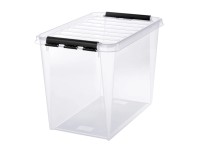 SmartStore Skladovací box Classic s vekom, transparentný, 39 x 59 x 43 cm, 66 l