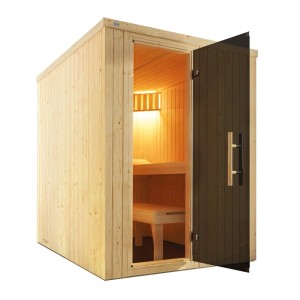 Weka Kaarina 1 sauna set so sklenenými dverami, smrekové drevo, 3,6 kW pec. Kompaktná sauna pre domov.