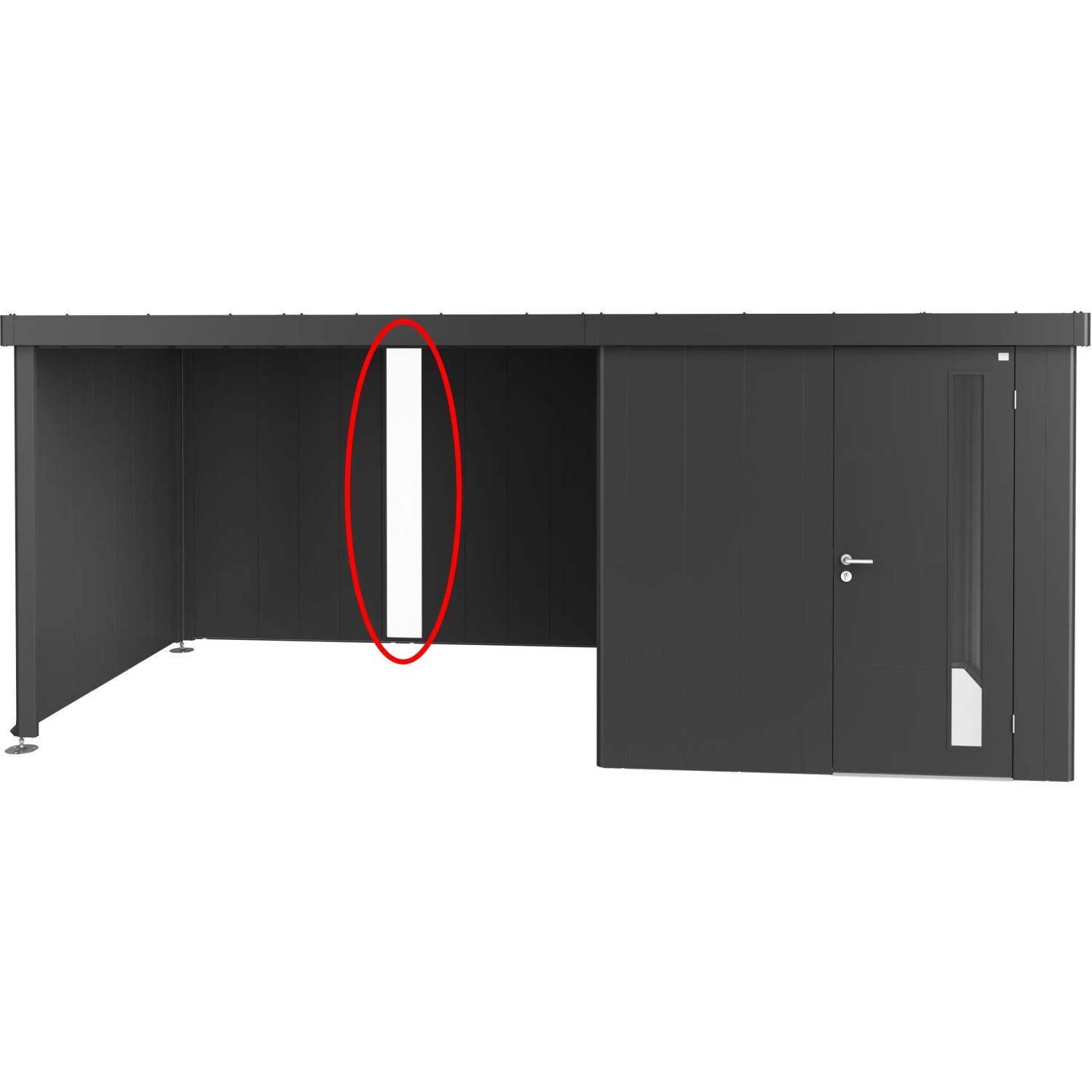 E-shop Biohort Svetelný panel pre bočnú striešku domčeku Neo tmavo sivá