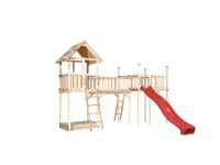 Weka Hracia veža Tabaluga 816, prírodná/červená, 450 x 374 cm