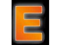 Conacord Reflexné domové písmeno E, oranžové, 8 cm