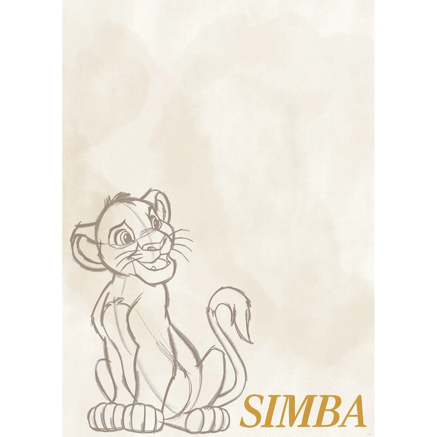 E-shop Komar Plagát Disney Lion King Simba Sketch 50 x 70 cm