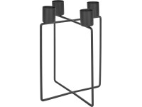 Svietnik na 4 sviečky Midnight Mystery kov, čierny