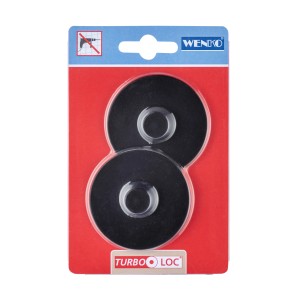 Wenko Turbo-Loc adaptéry, sada 2 ks, čierne, pre kúpeľňové doplnky bez vŕtania.