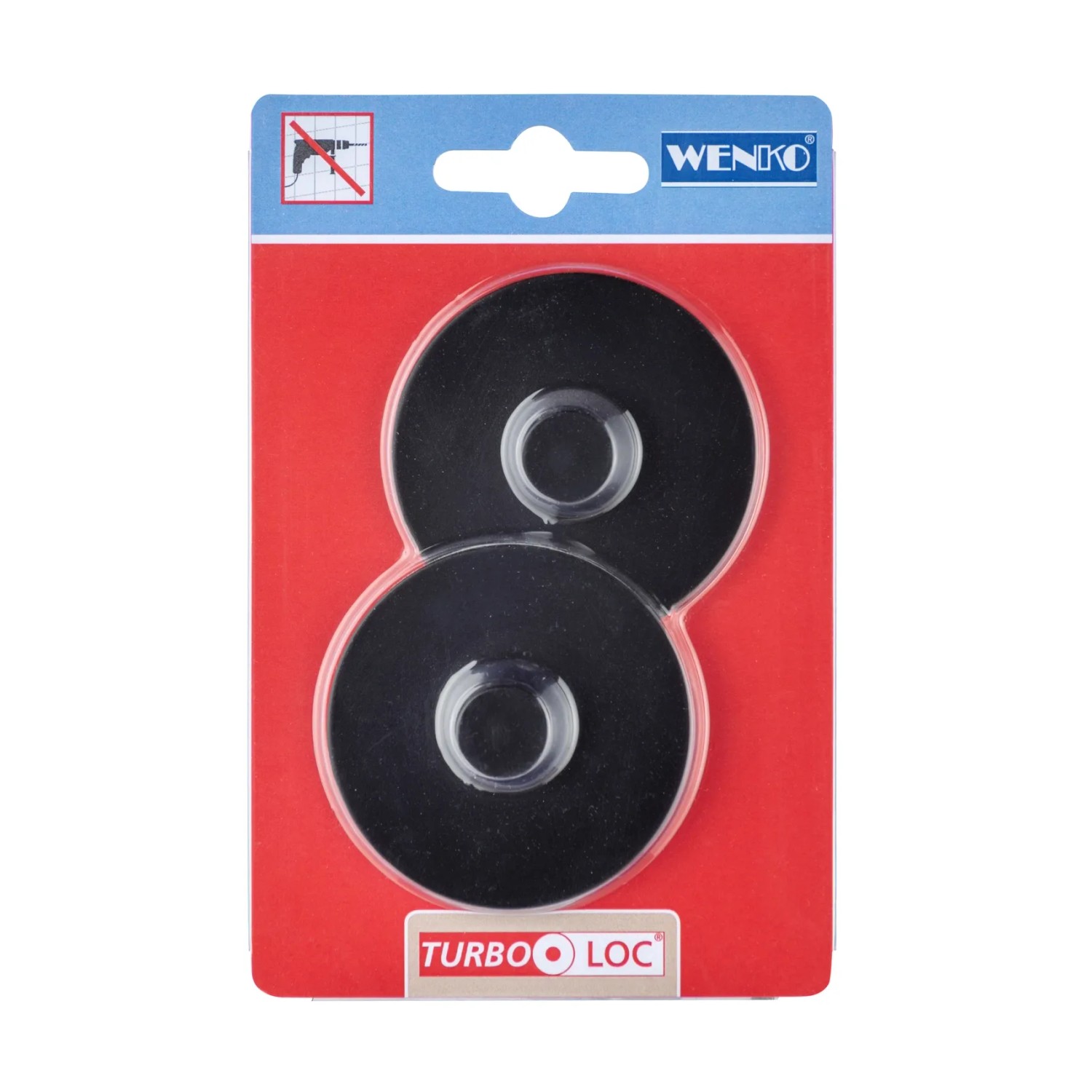 E-shop Wenko Adaptér Turbo-Loc, čierna, 2 ks