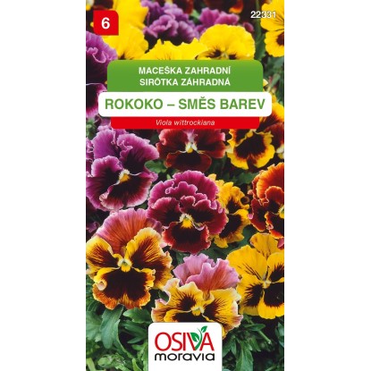 Aros Semienka Sirôtka záhradná Rokoko, zmes farieb (Viola wittrockiana)