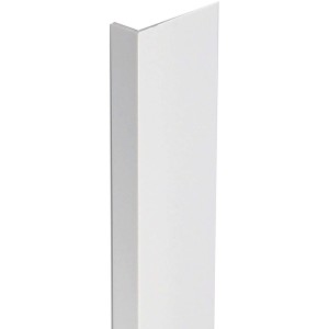 Biely rohový profil Arcansas z PVC, nerovnaké strany, 25x20x1000 mm.