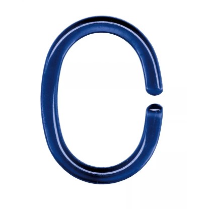 Kleine Wolke Krúžky pre sprchové závesy tmavo modré, 12 ks