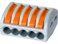 WAGO Páčková spojovacia svorka 222, 5 vodičov, max. 4 mm2, 10 ks WAGO Páčková spojovacia svorka 222, 5 vodičov, max. 4 mm2, 10 ks