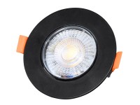LED vstavané strop. svietidlo ZITA 3/5/7W 560lm 3000/4000/6000K čierne pr. 9x3cm