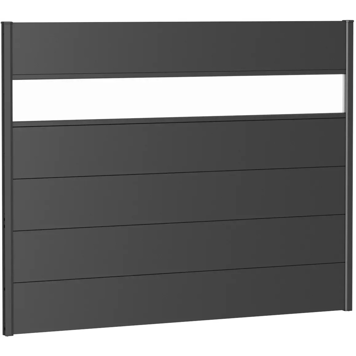 E-shop Biohort Plný plot s čiastočným presklením tmavo sivý, 180 x 135 cm