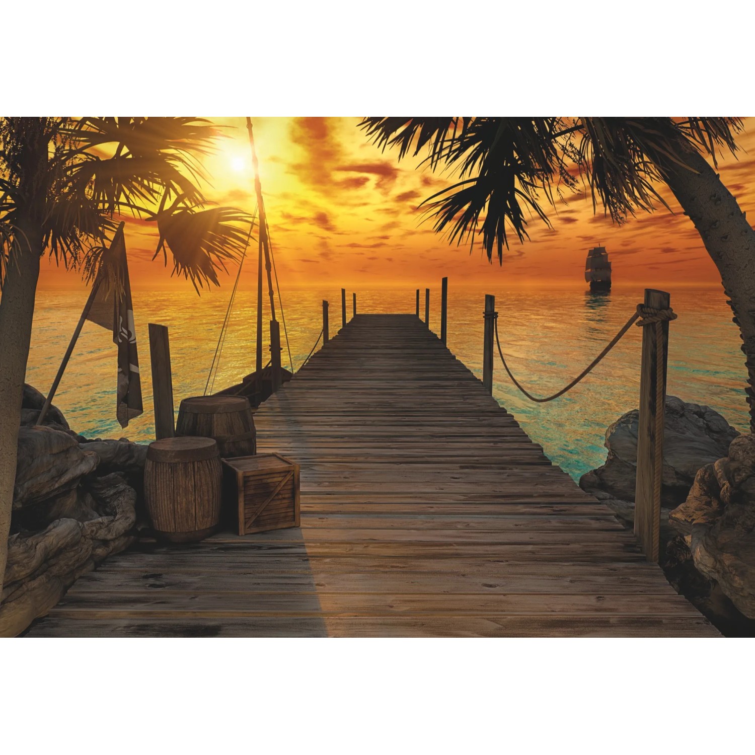 E-shop Komar Fototapeta Treasure Island 368 x 254 cm, 8-dielna