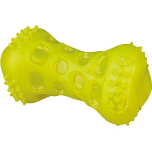 Žltá kosť pre psov Jollypaw TPR, 11 cm, robustná a odolná.