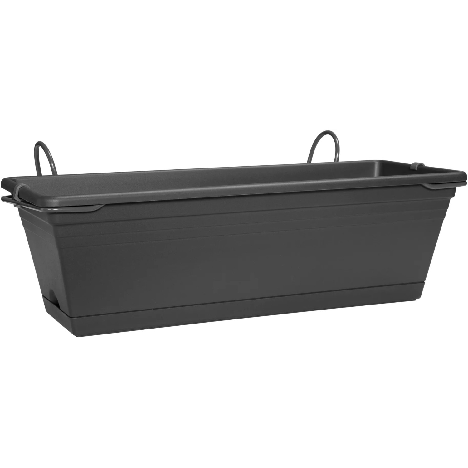 E-shop Ebert Hranatý kvetináč s príslušenstvom 28 cm x 50 cm x 20 cm antracitový