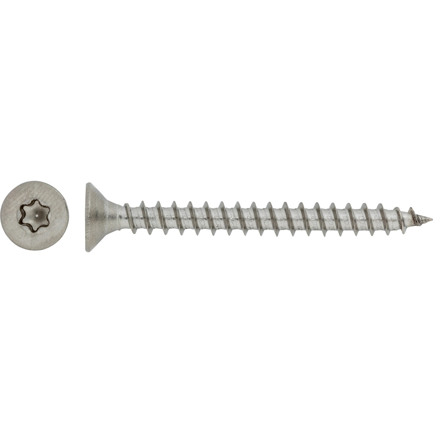 E-shop Skrutka do drevotr. so zápust.hlavou TX15 plný závit oceľ A2 3,5x30 mm-na váhu