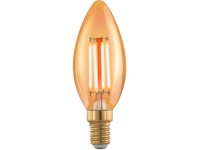 EGLO LED žiarovka E14 C35, 4 W, 300 lm, 1700 K, jantárová