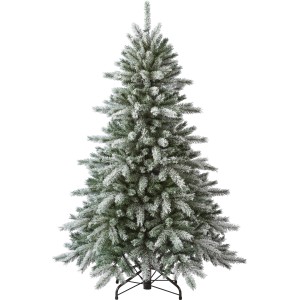 Umelá jedľa Haholmen, 150 cm, s umelým snehom. Ideálne pre vianočnú atmosféru bez ihličia.