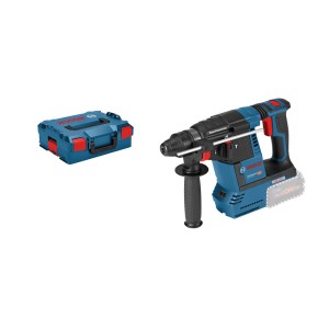 Modré akumulátorové vŕtacie kladivo Bosch Professional GBH 18V-26 s hĺbkovým dorazom a kufrom.