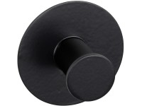 Wenko Samolepiaci okrúhly háčik Celano nerezový, čierna, pr. 5 x 3,3 cm