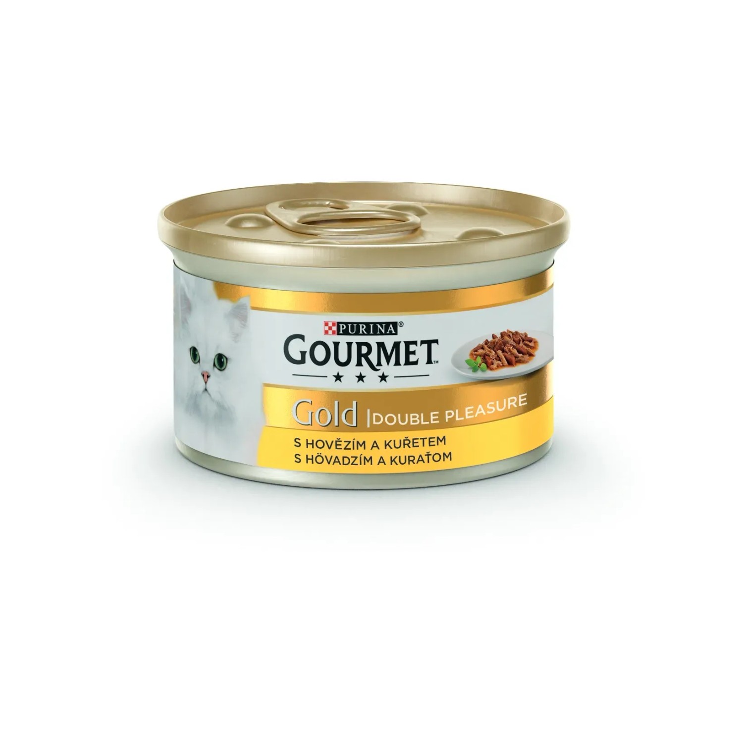 E-shop Gourmet Gold Konzerva pre mačky hovädzie, kura 1 x 85 g