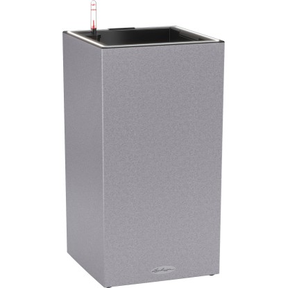 Lechuza Kvetináč Canto Stone 30 High LED, kamenná sivá, 30 x 30 x 56 cm