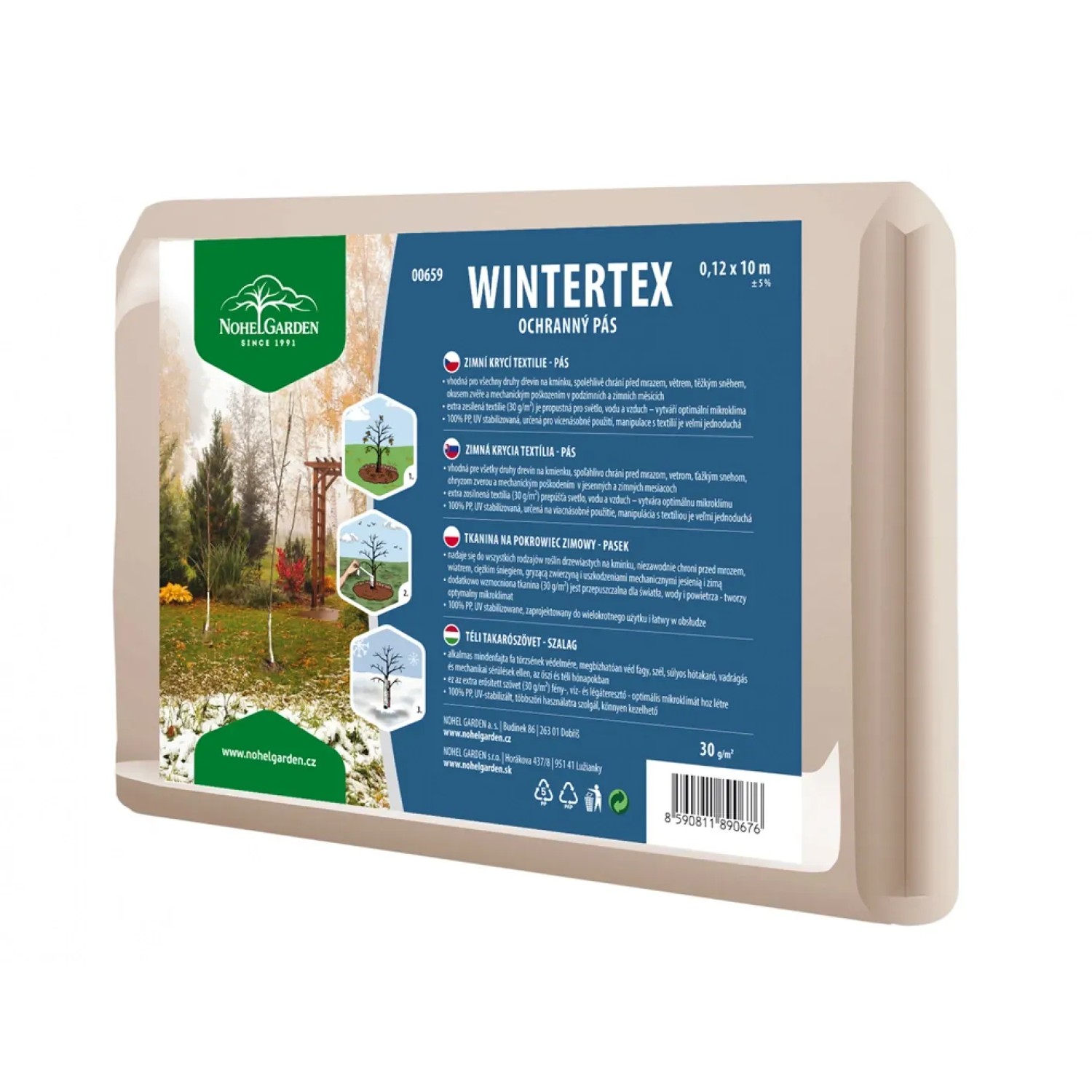 E-shop NOHEL GARDEN Ochranný pás na kríky WINTERTEX, 30 g, 0,12 x 10 m