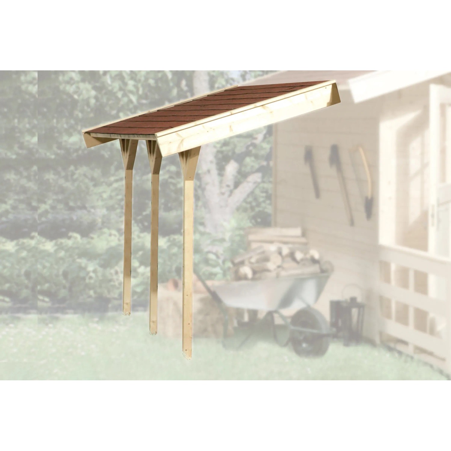 E-shop Weka Pultová strecha pre záhradné domčeky typ 1, prírodná, 120 x 230 cm